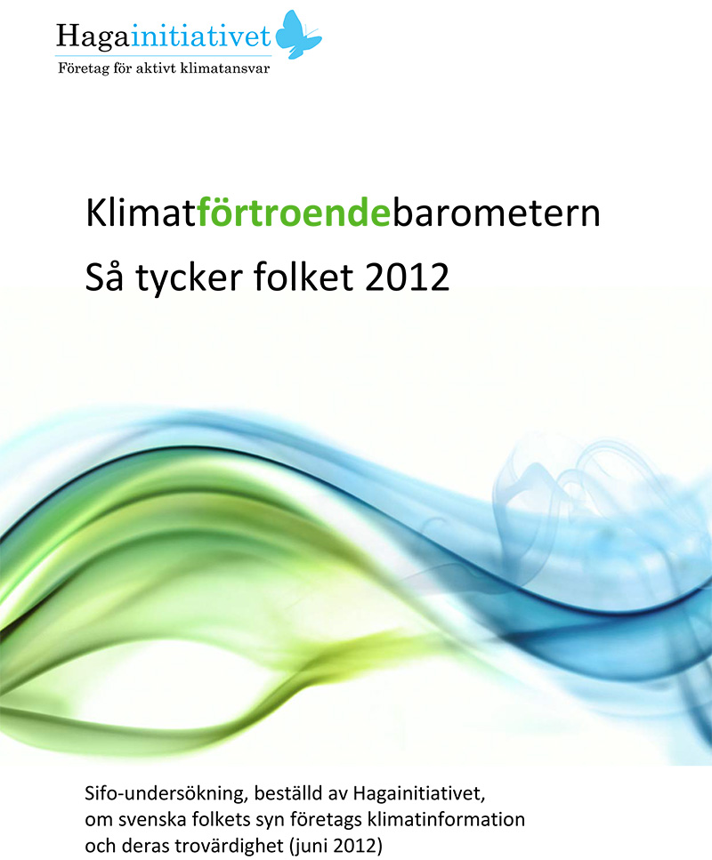 Klimatförtroendebarometern 2012 – så tycker svenska folket