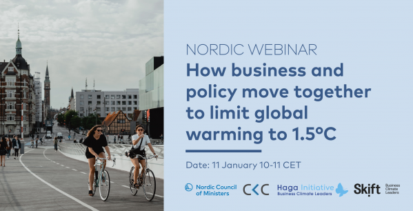 Nordic webinar: How business and policy move together to limit global warming to 1.5°C