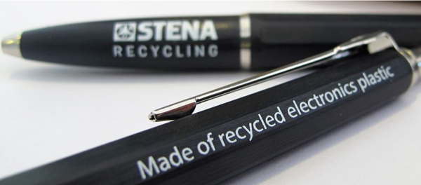 58. 40 000 pens made of recycled plastic