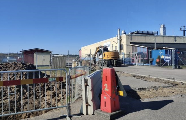 Fjärrvärme på kallröktfabriken i Halmstad